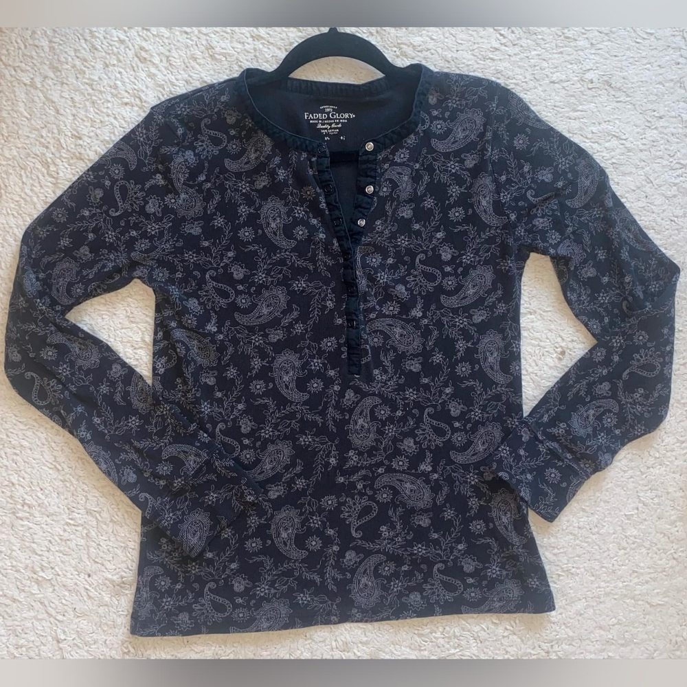 Y2K printed long sleeve